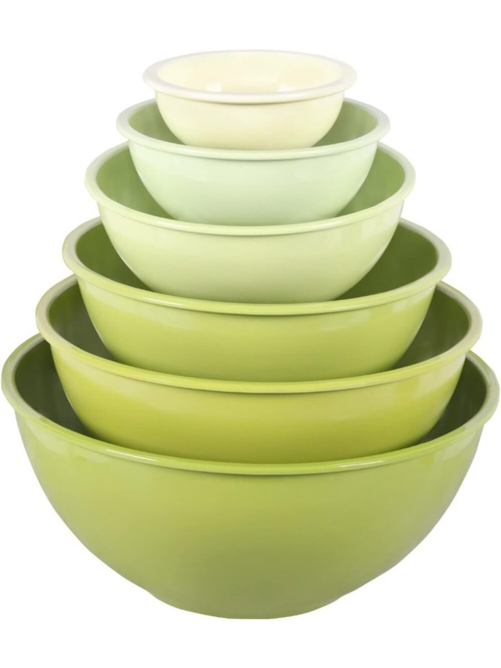 12-Piece Nesting Mixing Bowls Set with Lids - Colorful Melamine Kitchen Bowls